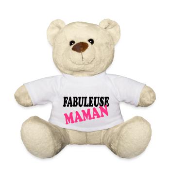 FABULEUSE MAMAN - Nounours - blanc - Devant