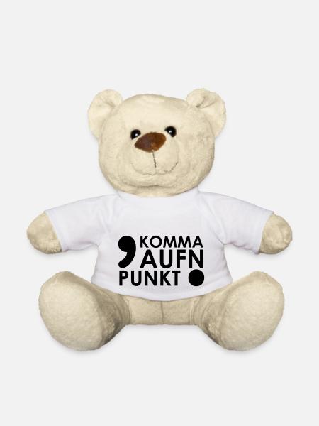 Komma aufn Punkt - Teddy - Weiß
