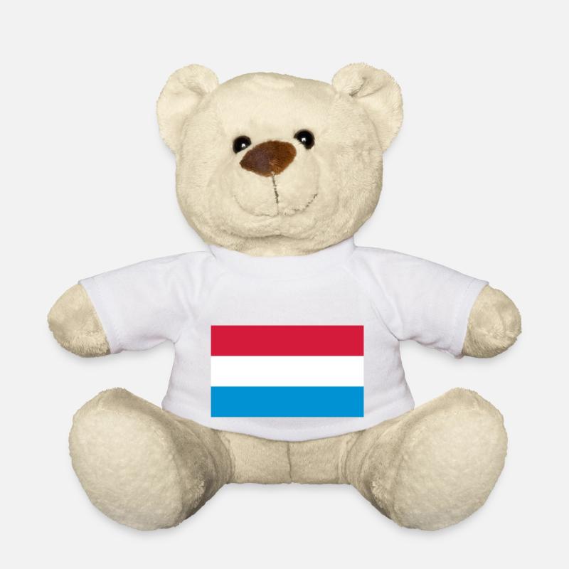 Luxemburger Flagge Geschenkidee - Teddy - Weiß