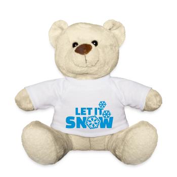 Let it snow - Teddy Bear - white - Front