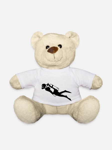 diver - taucher - Teddy - Weiß