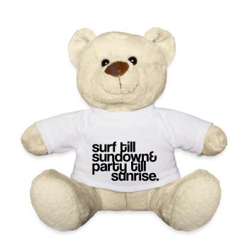 surf till sundown & party till sunrise - Teddy - Weiß - Vorne