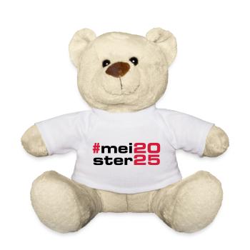 Meister 2025 hashtag - Teddy - Weiß - Vorne