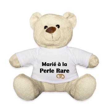 Marié à la Perle rare Mariage - Nounours - blanc - Devant