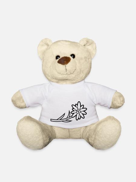 Blumen: Edelweiss - Teddy Bear - white