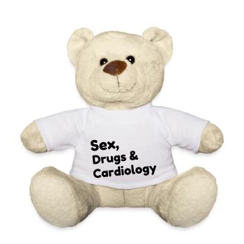 Arzt / Medizin / Kardiologie / Kardiologe - Teddy - Weiß - Vorne