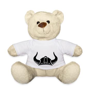 casque viking - Nounours - blanc - Devant