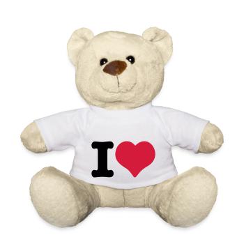 I Love - I Herz - Teddy - Weiß - Vorne