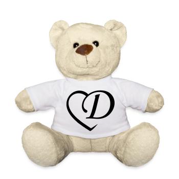 Liebe Buchstabe D - Teddy - Weiß - Vorne