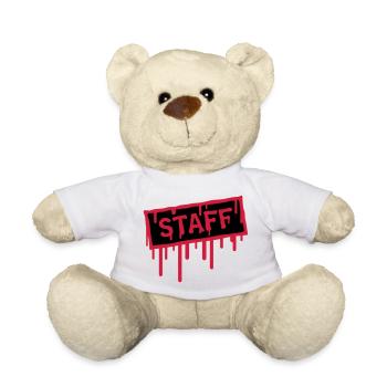 Staff Stamp - Teddy Bear - white - Front