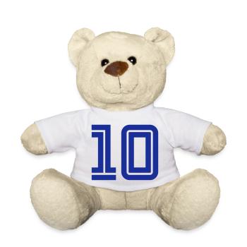 College Numbers, Nummern, Sports Numbers, 10 - Teddy - Weiß - Vorne