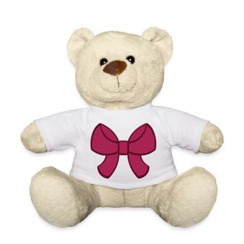 ruban rose shoen huebsch girl maedch - Nounours - blanc - Devant