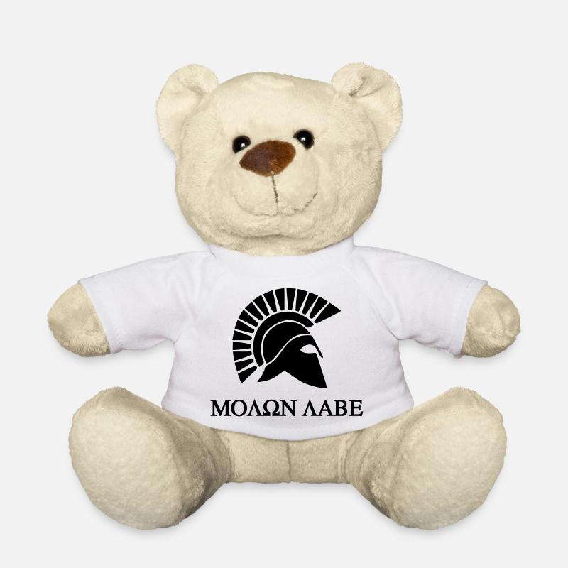 Molon Labe Sparta Helm Spartaner Spartacus - Teddy - Weiß