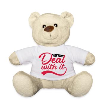 Deal with it witzig - Teddy - Weiß - Vorne