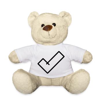 Haken Emoji Skizze Zeichnung - Teddy - Weiß - Vorne