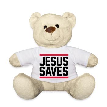 Jesus Saves - Teddy Bear - white - Front