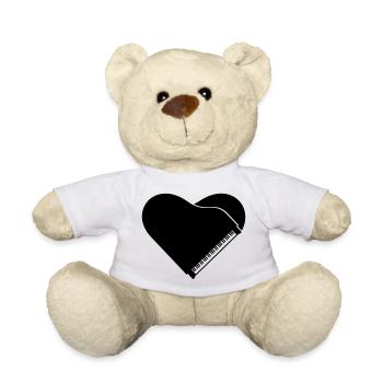 I Love Piano Piano Heart Music Instrument Love - Teddy Bear - white - Front