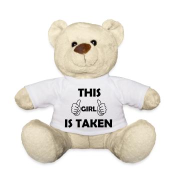 Cette fille est prise - Nounours - blanc - Devant