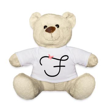 Lettre F Papillon Lettre - Nounours - blanc - Devant