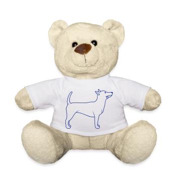 Cher chien tire la langue joyeusement - Nounours - blanc - Devant