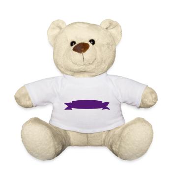 Schmuckband / banner ribbon (A, 1c) - Teddy - Weiß - Vorne