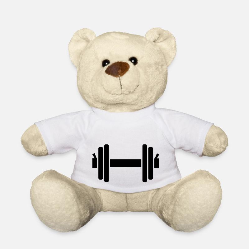 Dumbbell - Teddy Bear - white