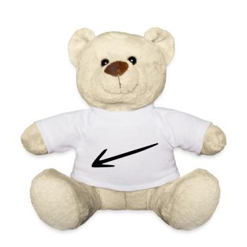 Pfeil Zeichnung Skizze schwarz - Teddy - Weiß - Vorne