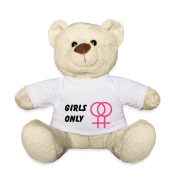 Girls only, lesbian - Nounours - blanc - Devant