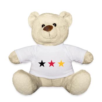 Allemagne trois étoiles dans Noir Rouge Or - Nounours - blanc - Devant