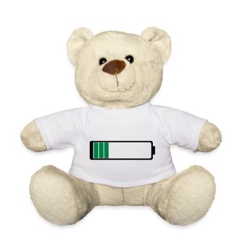 Akku leer - Teddy - Weiß - Vorne