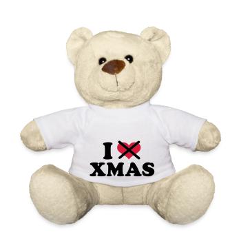 I hate xmas christmas - Nounours - blanc - Devant