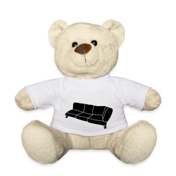 Conception de Clipart de canapé - Nounours - blanc - Devant