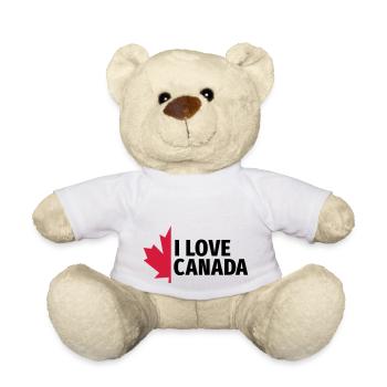 I love Canada Maple Leaf Canada Vancouver Ottawa - Teddy Bear - white - Front