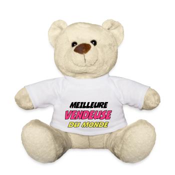 MEILLEURE VENDEUSE DU MONDE - Nounours - blanc - Devant