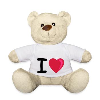 I heart - Teddy - Weiß - Vorne
