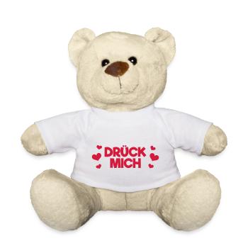 Drück mich - Teddy - Weiß - Vorne