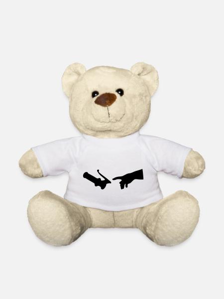 Hand Gottes und Motorradfaust 1c - Teddy - Weiß