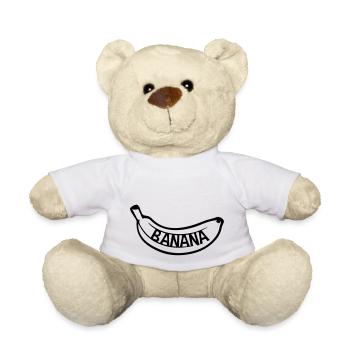 text banana logo obst banane lecker gesund essen b - Teddy - Weiß - Vorne