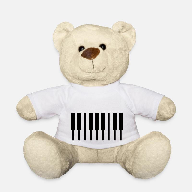 piano keyboard - Teddy Bear - white