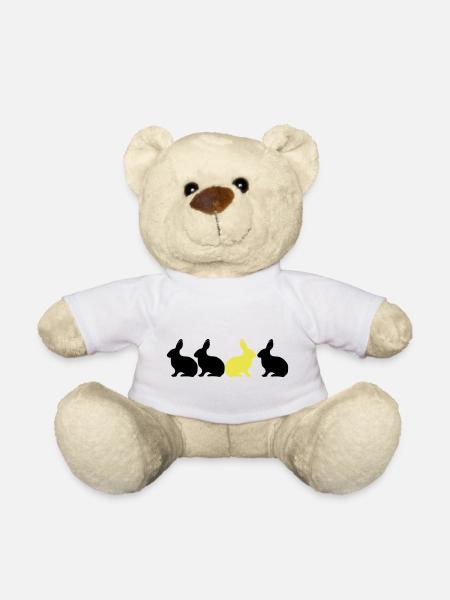 Bunny Rabbit be different! Unique contrast 2c - Teddy Bear - white