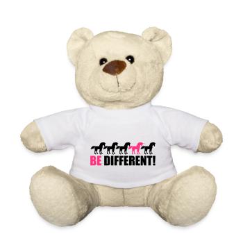 series be different unicorn horse pattern design u - Teddy Bear - white - Front