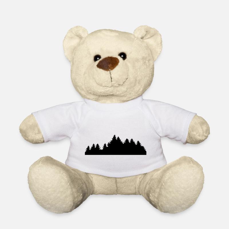 Wald, Bäume - Teddy - Weiß