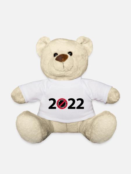2022 Anti Corona Virus - Teddy Bear - white