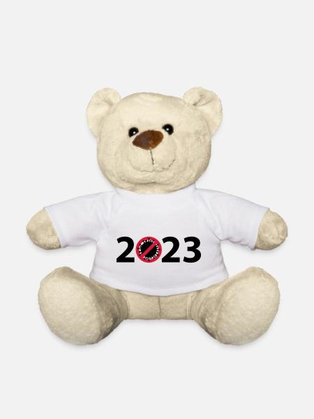 2023 Anti Corona Virus - Teddy Bear - white