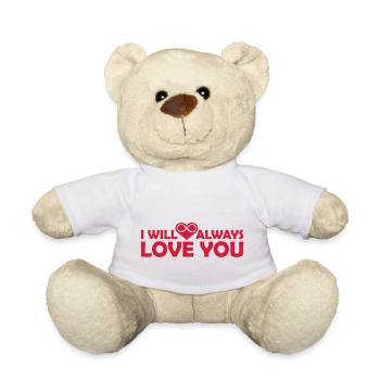I will always love - Teddy Bear - white - Front