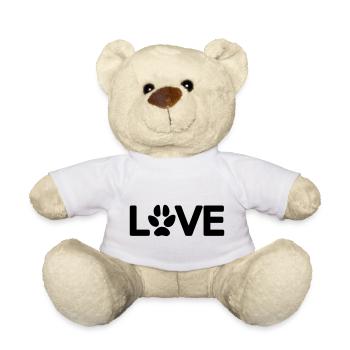 Love Dog Paw 1 Vecteur - Nounours - blanc - Devant
