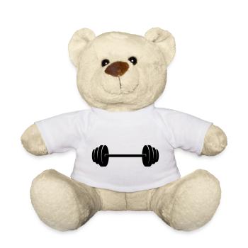 Dumbbell Logo Design Fitness - Nounours - blanc - Devant