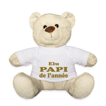 ELECTED GRANDPA OF THE YEAR - Teddy Bear - white - Front