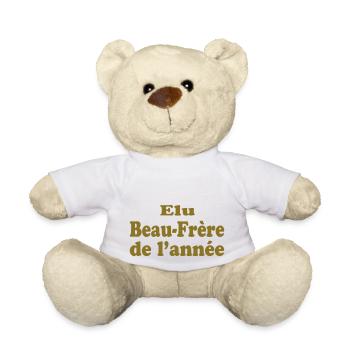 Elected Brother-in-Law of the Year - Teddy Bear - white - Front