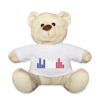 French DJ Music Equalizer Sound Bar Party - Teddy Bear - white - Front